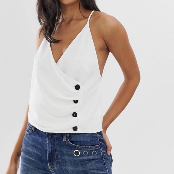 ASOS Tops - ASOS Cami With Ruched Button Detail